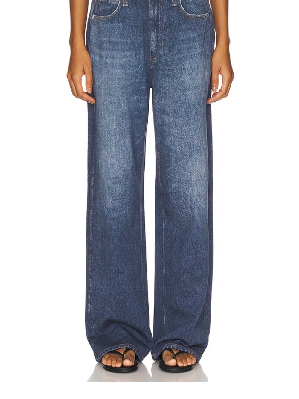 rag & bone Miramar Wide-Leg High-Rise Jeans — 27